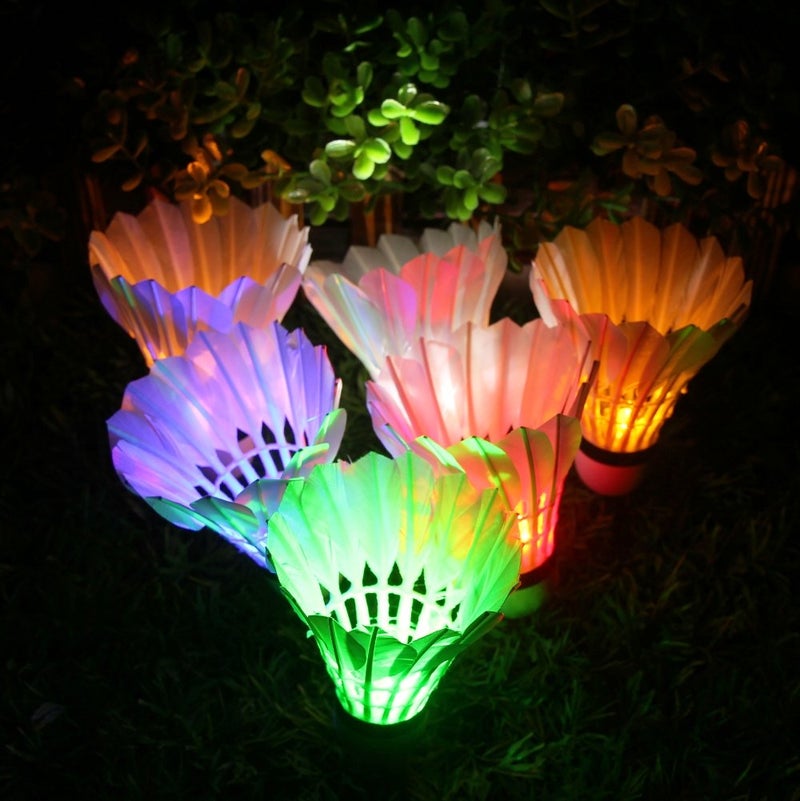 Inngree LED Shuttlecock Badminton, [6 Pack] 6 Color Shuttlecock Dark Night Goose Feather Glow Birdies Lighting for Outdoor Indoor Sport Activities - Image 2